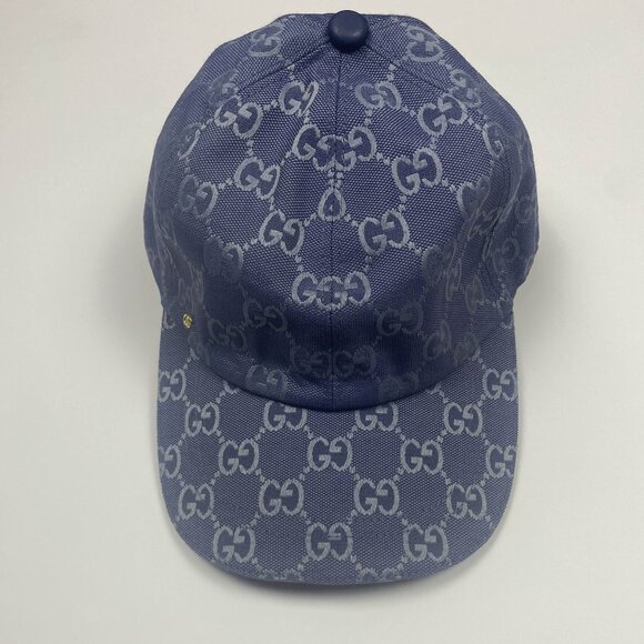 Gucci GG Canvas Baseball Bat Blue And Grey Size Medium - Picture 3 of 12